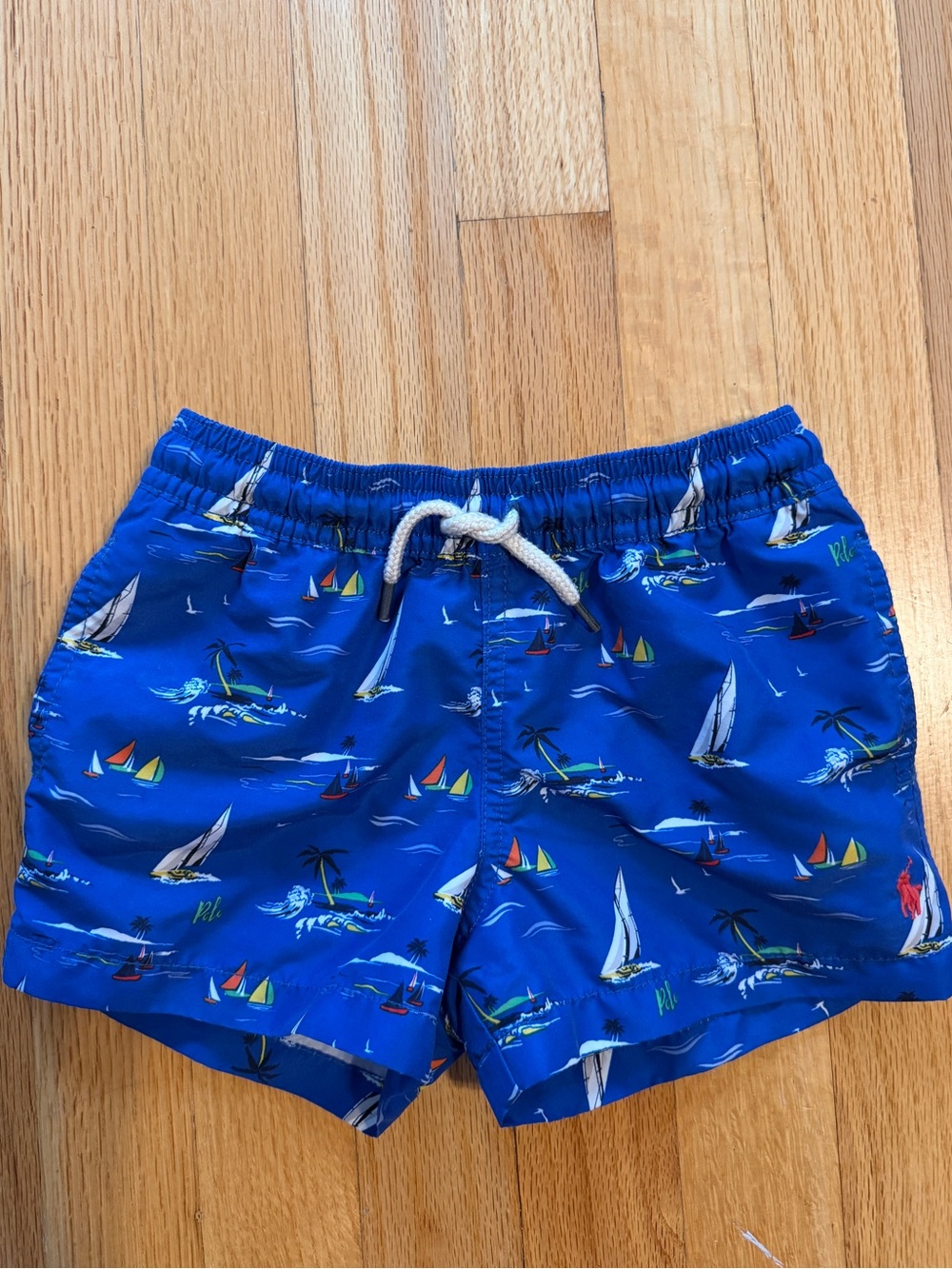 Polo by Ralph Lauren Royal Blue Sailboat Print Swim Shorts